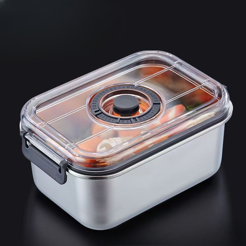 Food Storage Meal Prep - Stainless Steel Vacuum Food Container Airtight