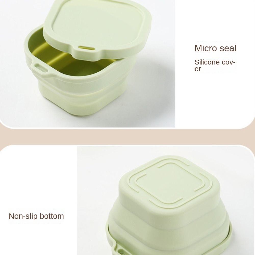 Food Storage Not Plastic - Large Capacity 400ml Foldable Lunch Box