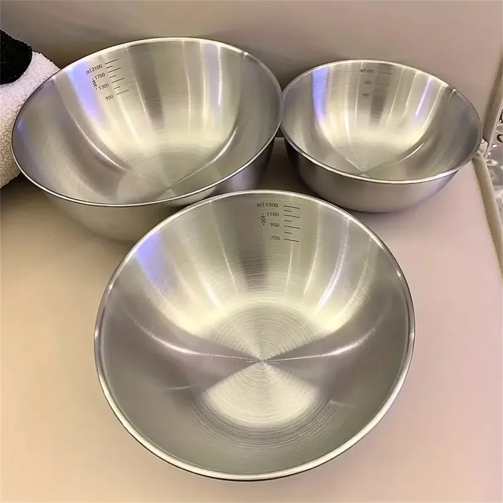 Food Storage Bowls - 1-3 Stainless Steel Bowl Set With