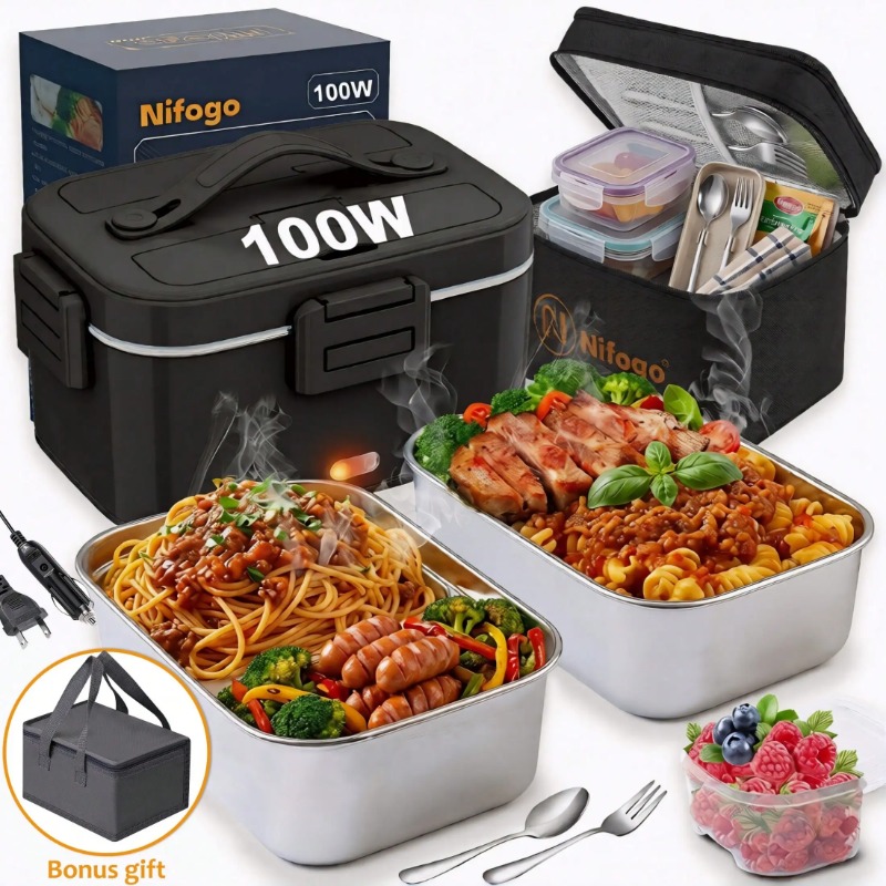Food Storage Unit - 100W Electric Heated Lunch Box, 1.8L