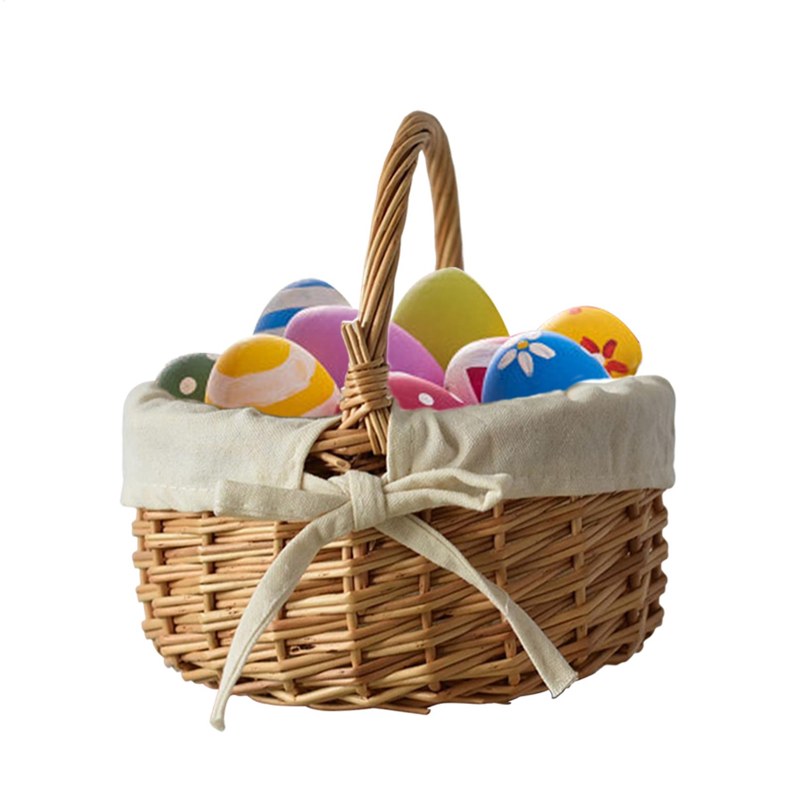 Food Storage Of Plants - Wicker Woven Basket Portable Handled Cloth