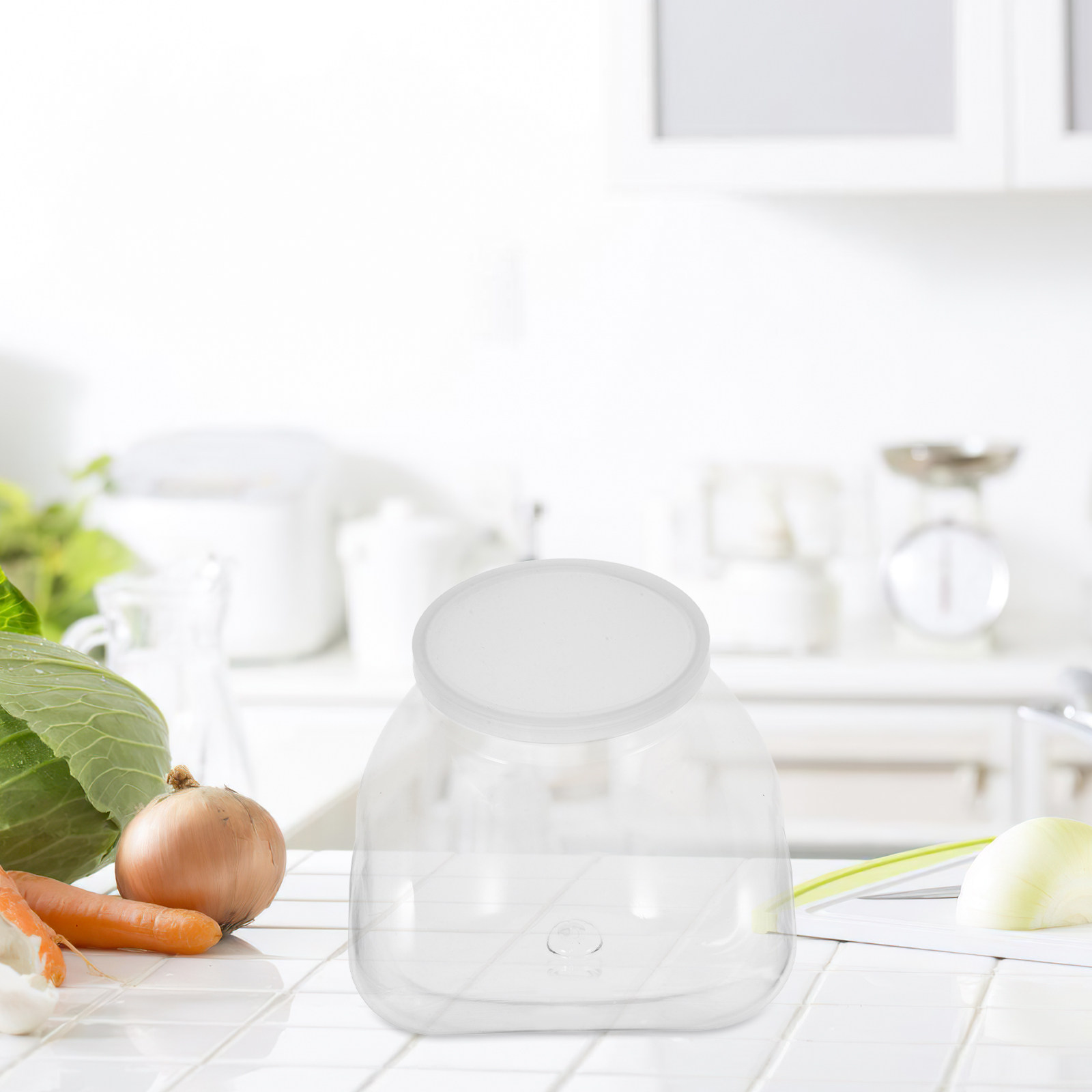 Food Storage Jars - 3000 Ml Wide Plastic Storage Jar