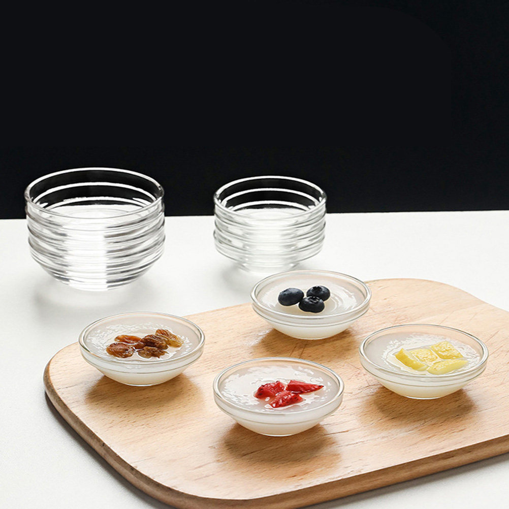 Food Storage Bowls - 12Pcs Safe Non- Pudding Bowls Transparent
