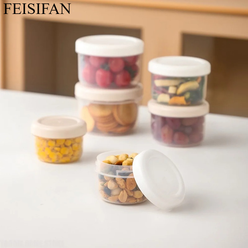 Food Storage Bowls - Portable Round Plastic Food Storage Container