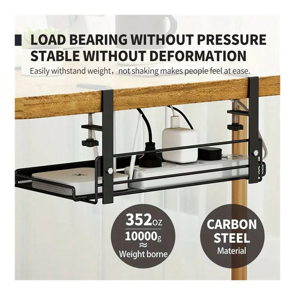 Food Storage Rack - Under Desk Storage Shelf/Basket, Office Desk