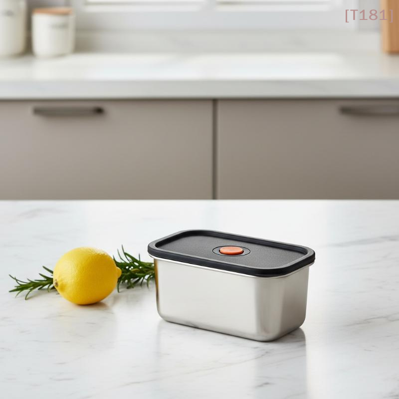 Food Storage Pantry - [E] 4pc Stainless Steel Food Storage