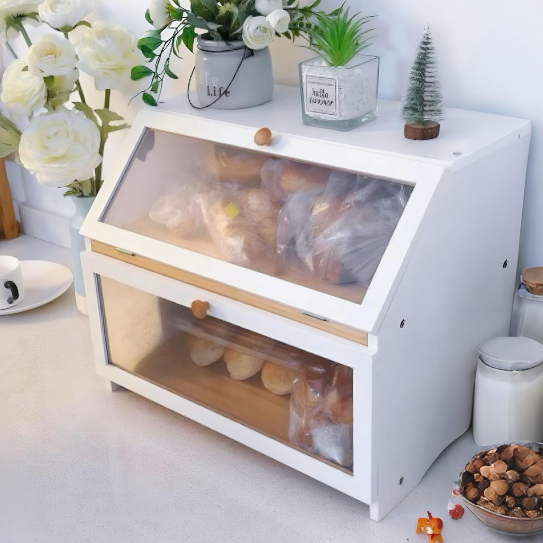 HOMEKOKO Double Layer Bread Bo - Food Storage Freezer review and price