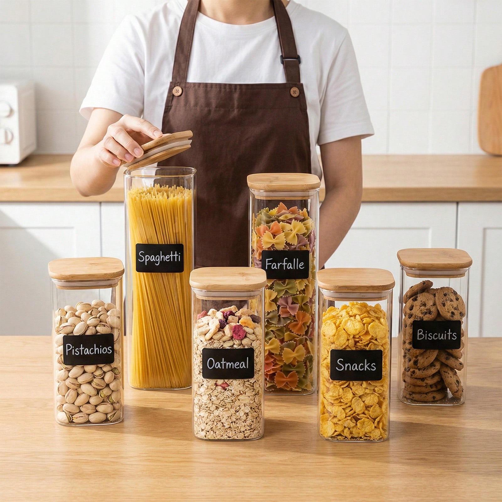 6/12pcs Glass Food Storage Con - Food Storage Pantry review and price