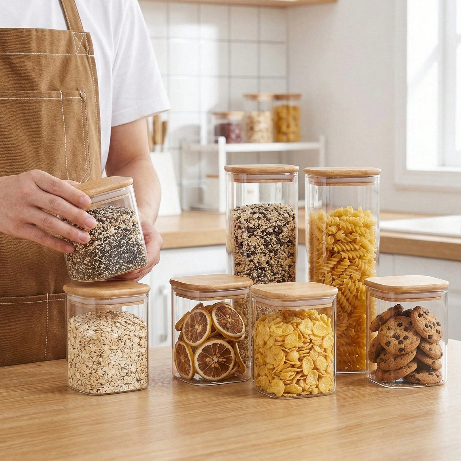 6/12pcs Glass Food Storage Con - Food Storage Pantry review and price