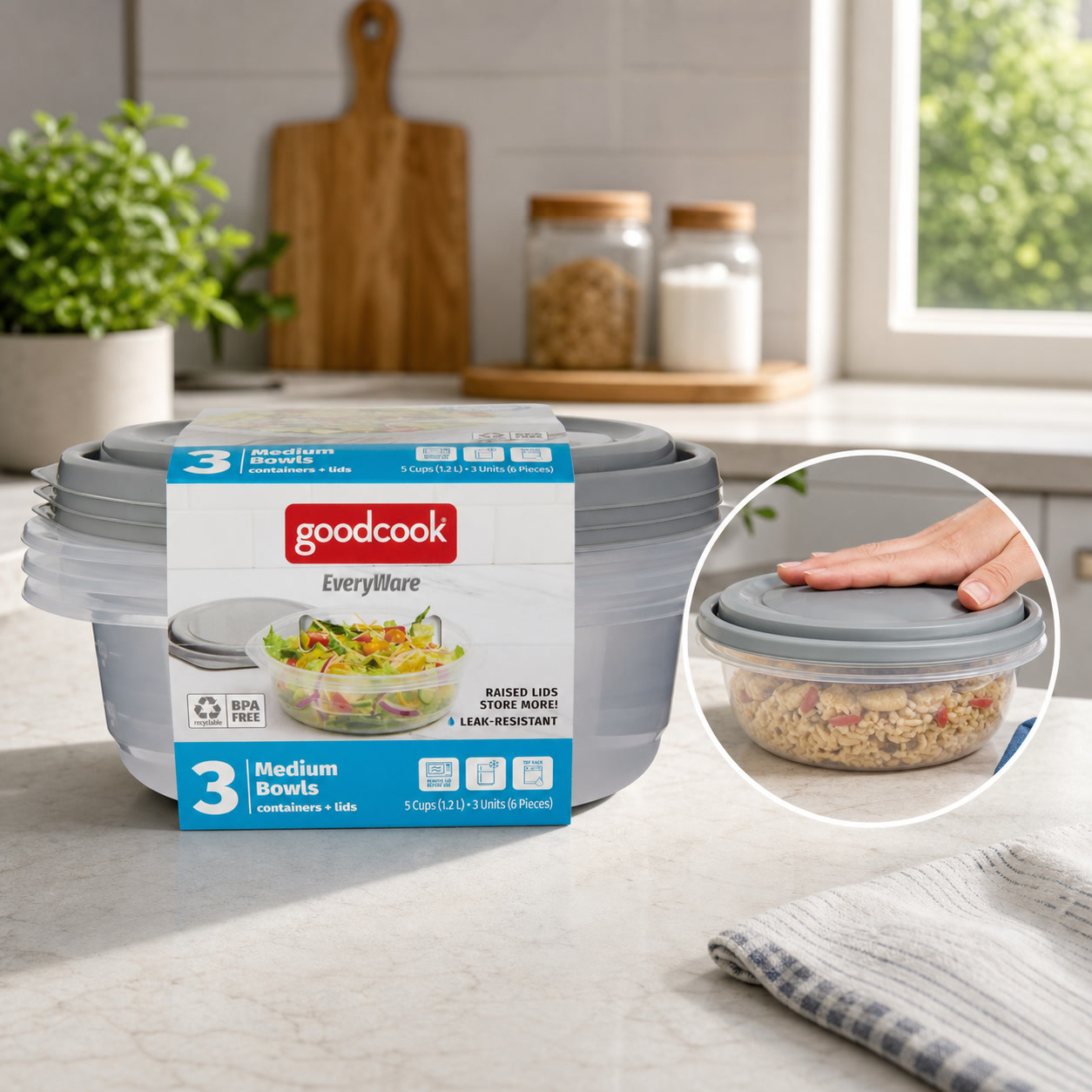 6pcs Round 5 Cup Food Storage  - Food Storage Pantry review and price
