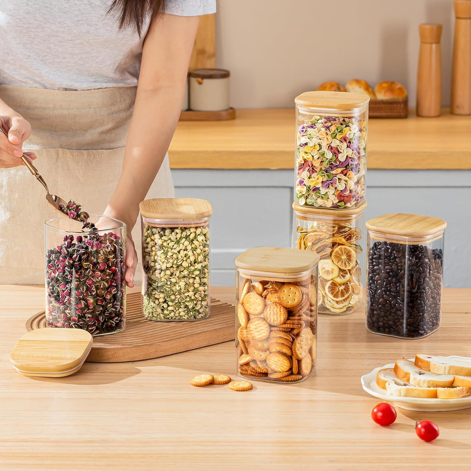 6 Pack Glass Food Storage Jars - Food Storage Glass Jar review and price