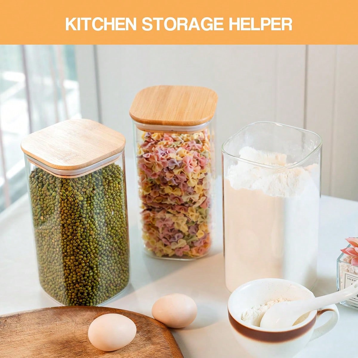 6 Pack Glass Food Storage Jars - Food Storage Glass Jar review and price
