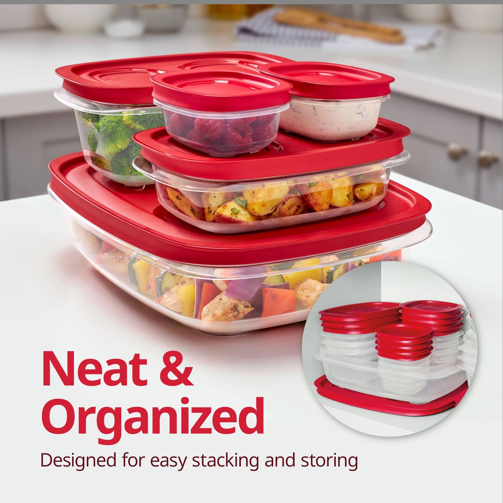 Red Rectangular Food Storage C - Food Storage Meal Prep review and price