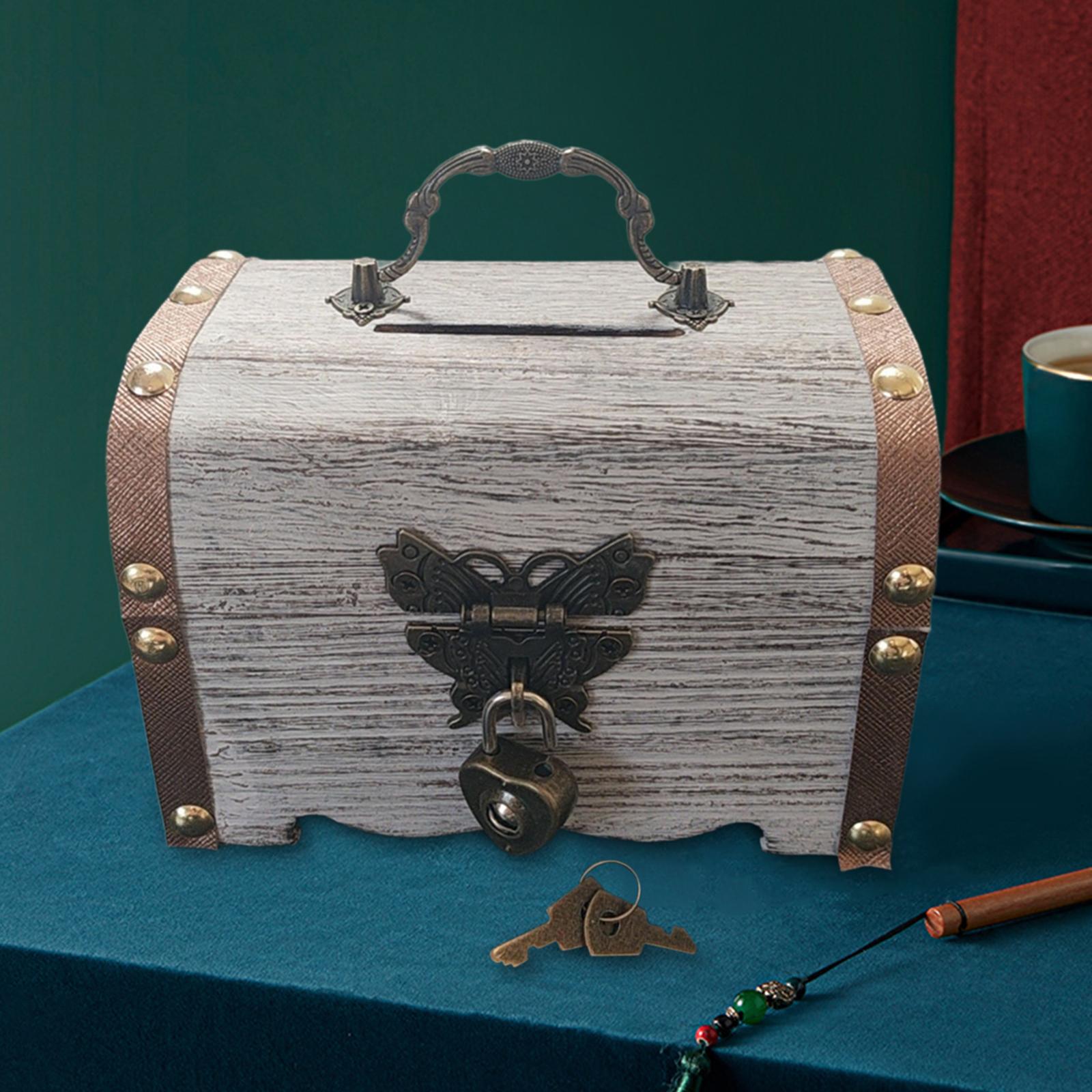 Piggy Bank Treasure Chest with - Food Storage Box With Lock And Key review and price