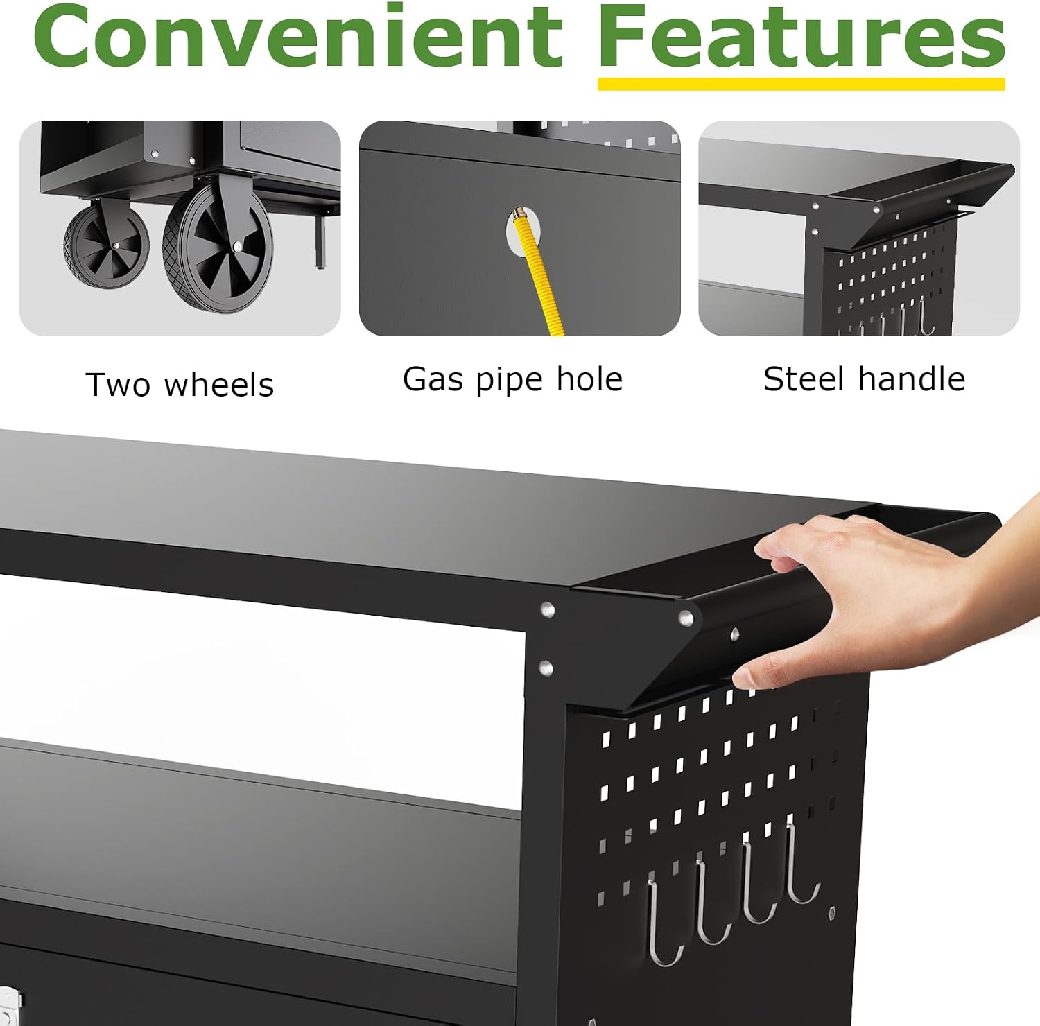 Outdoor Grill Cart Table With  - Food Storage With Wheels review and price