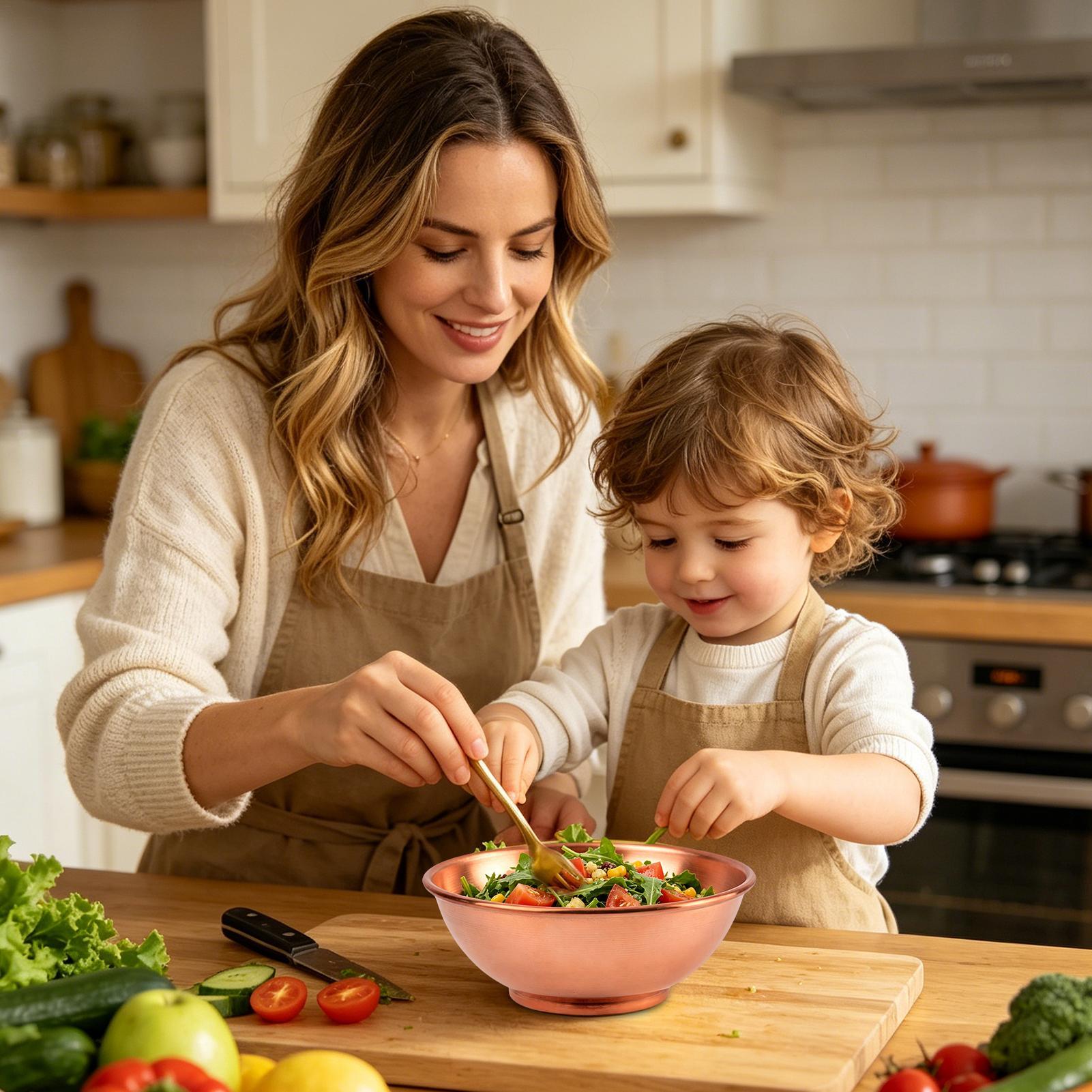 Copper Bowl Large Mixing Salad - Food Storage Bowls review and price