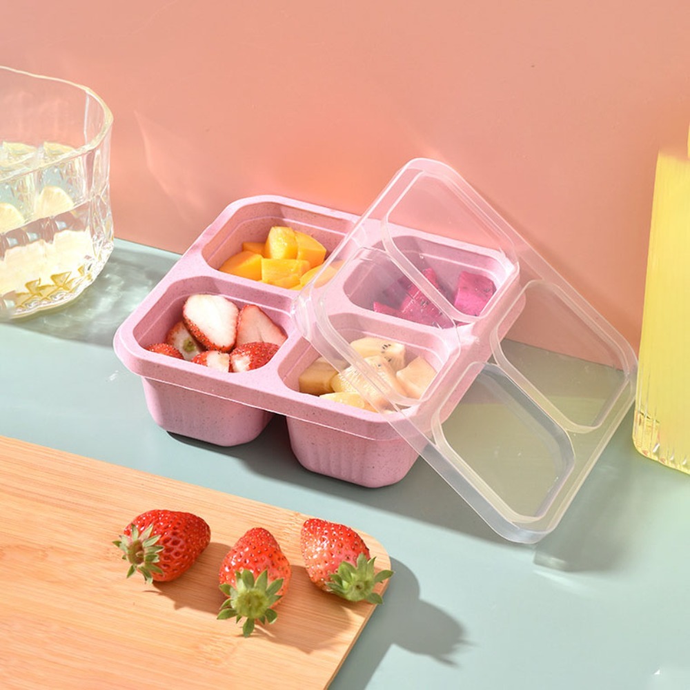 1pc Reusable Wheat Straw 4 Com - Food Storage Meal Prep review and price