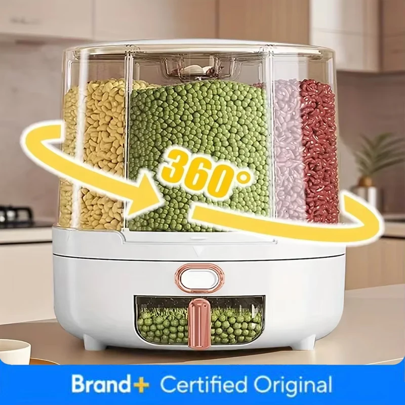 6-Compartment 360° Rotating Ai - Food Storage Pantry review and price