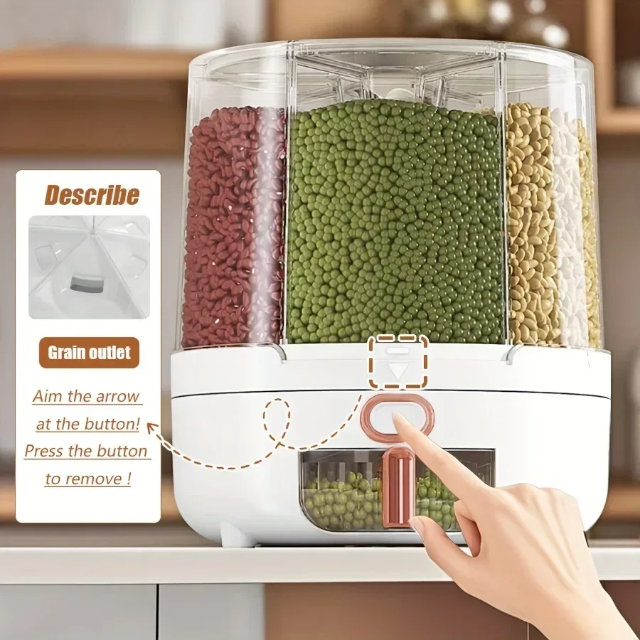 6-Compartment 360° Rotating Ai - Food Storage Pantry review and price