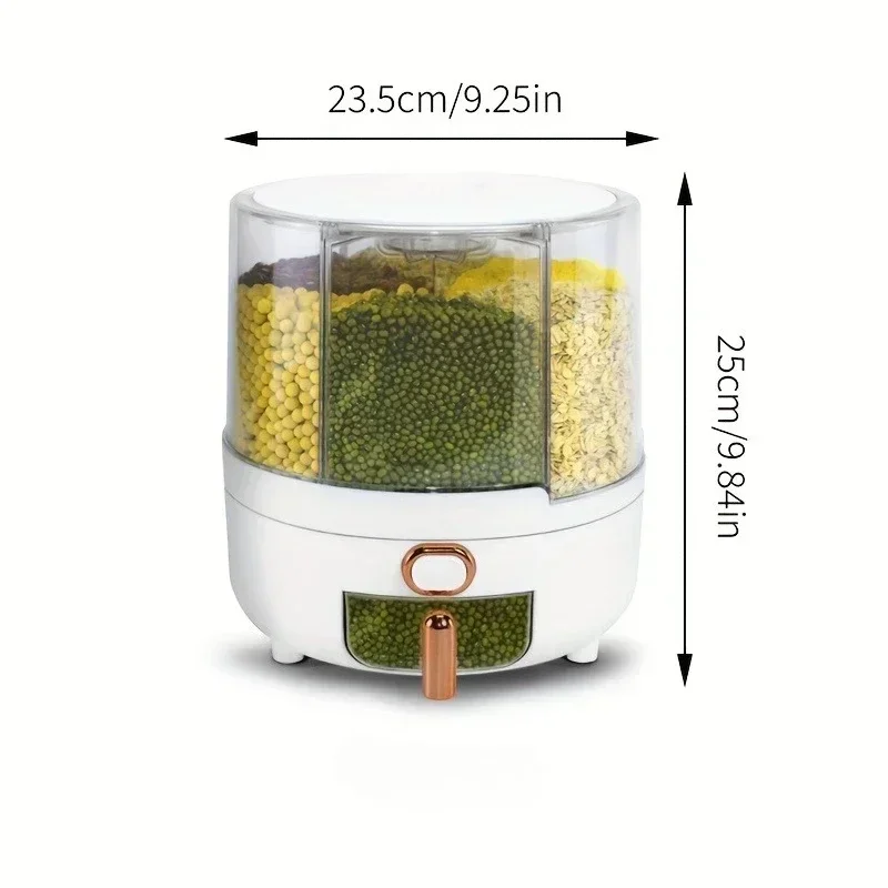 6-Compartment 360° Rotating Ai - Food Storage Pantry review and price