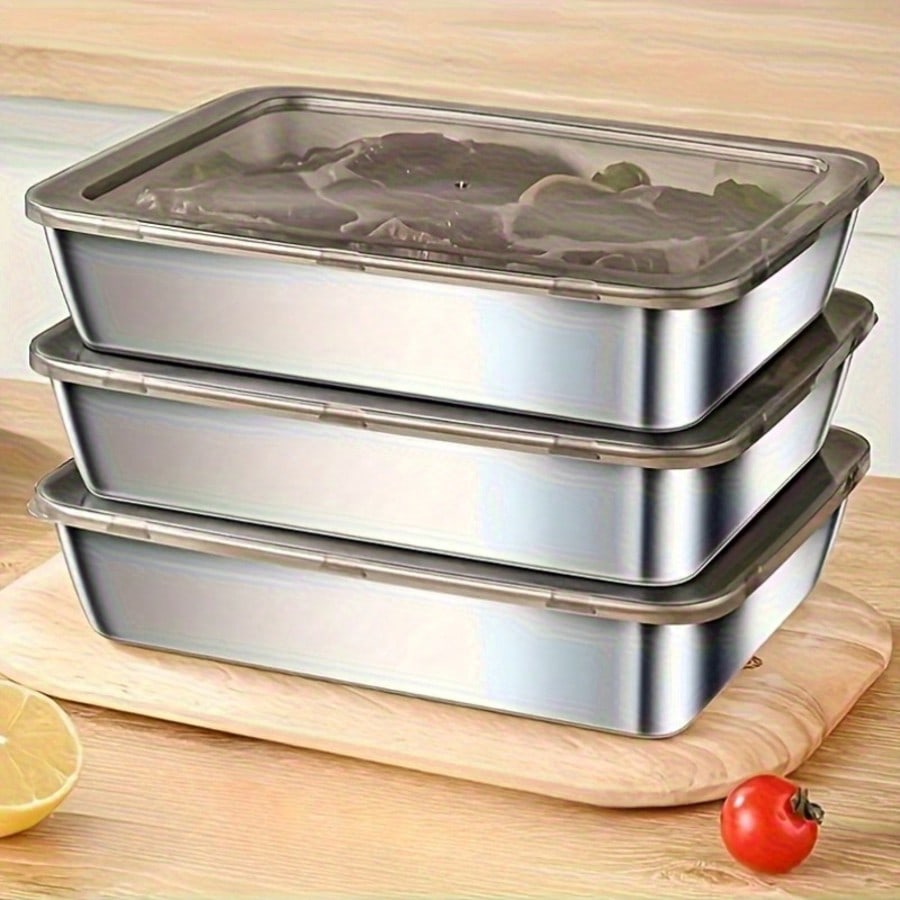 6pcs(3 Boxes+ 3 Lids) Stainles - Food Storage Meal Prep review and price