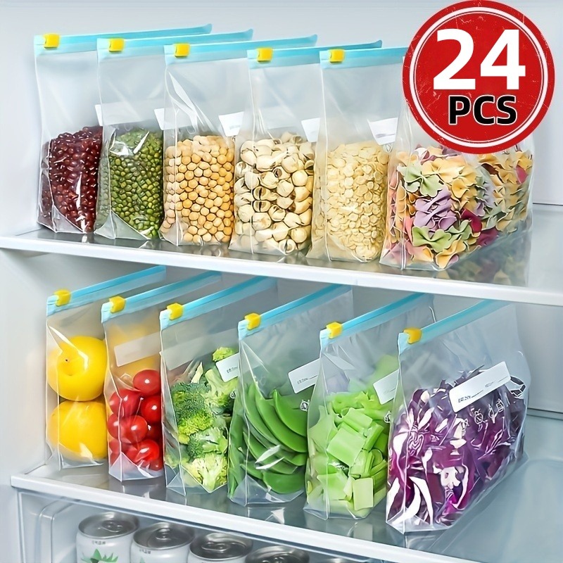 24Pcs Reusable Ziplock Food St - Food Storage Zip Lock Bags review and price