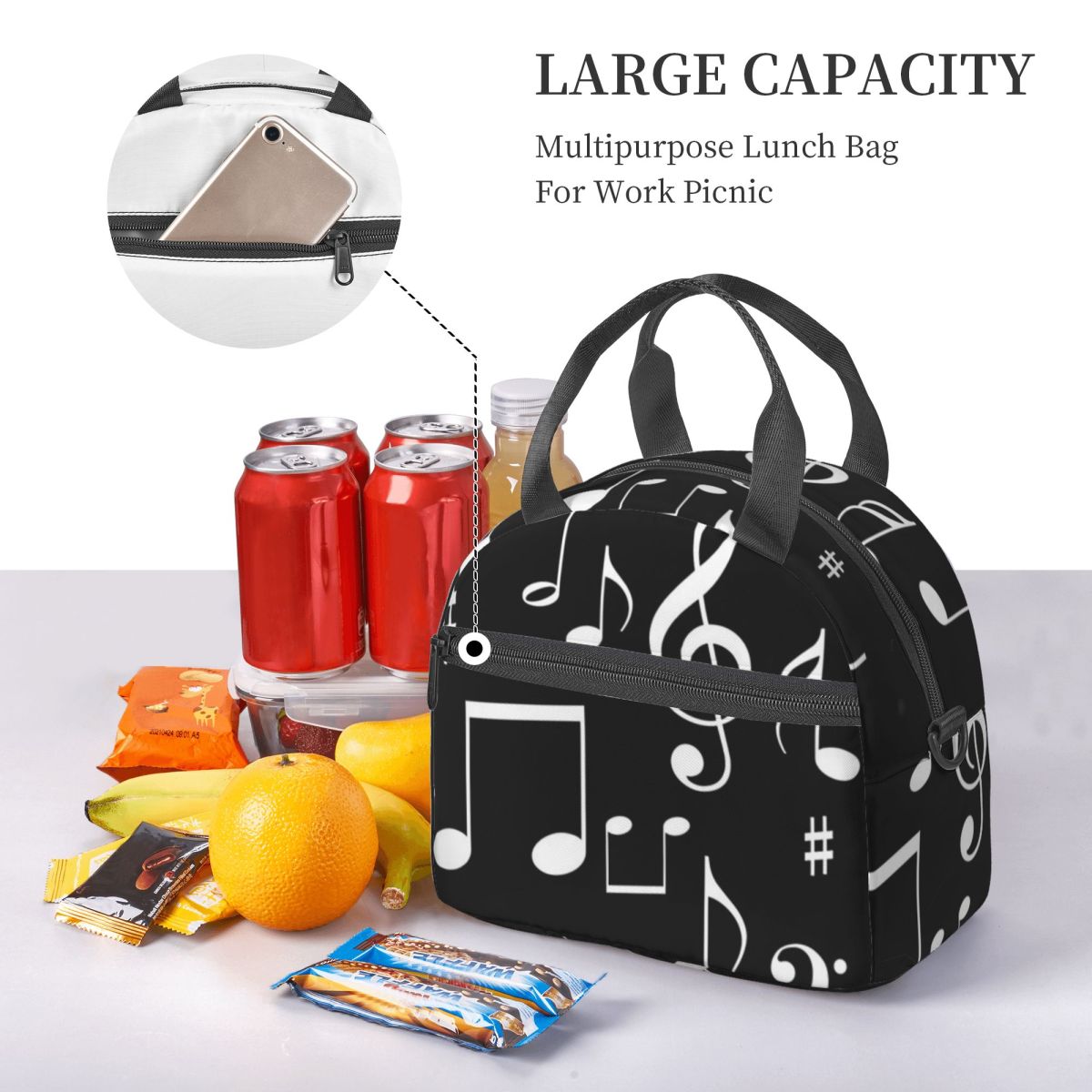Music Notes Insulated Lunch Ba - Food Storage Notes review and price