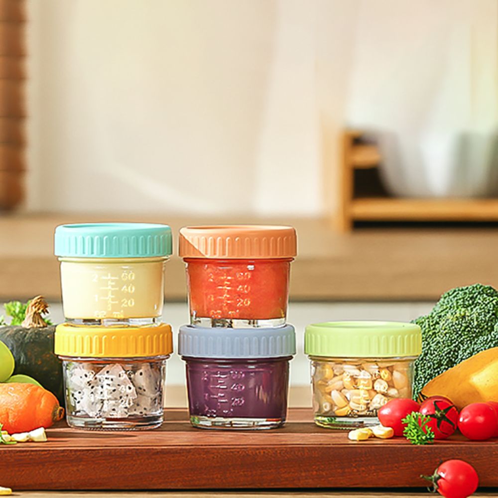 6pcs Glass Baby Food Jar Reusa - Food Storage Glass Jar review and price