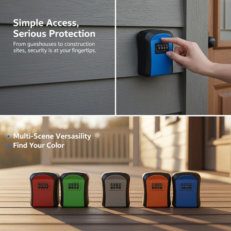 Wall Mounted Key Safe Box 4 Di - Food Storage Box With Lock And Key review and price