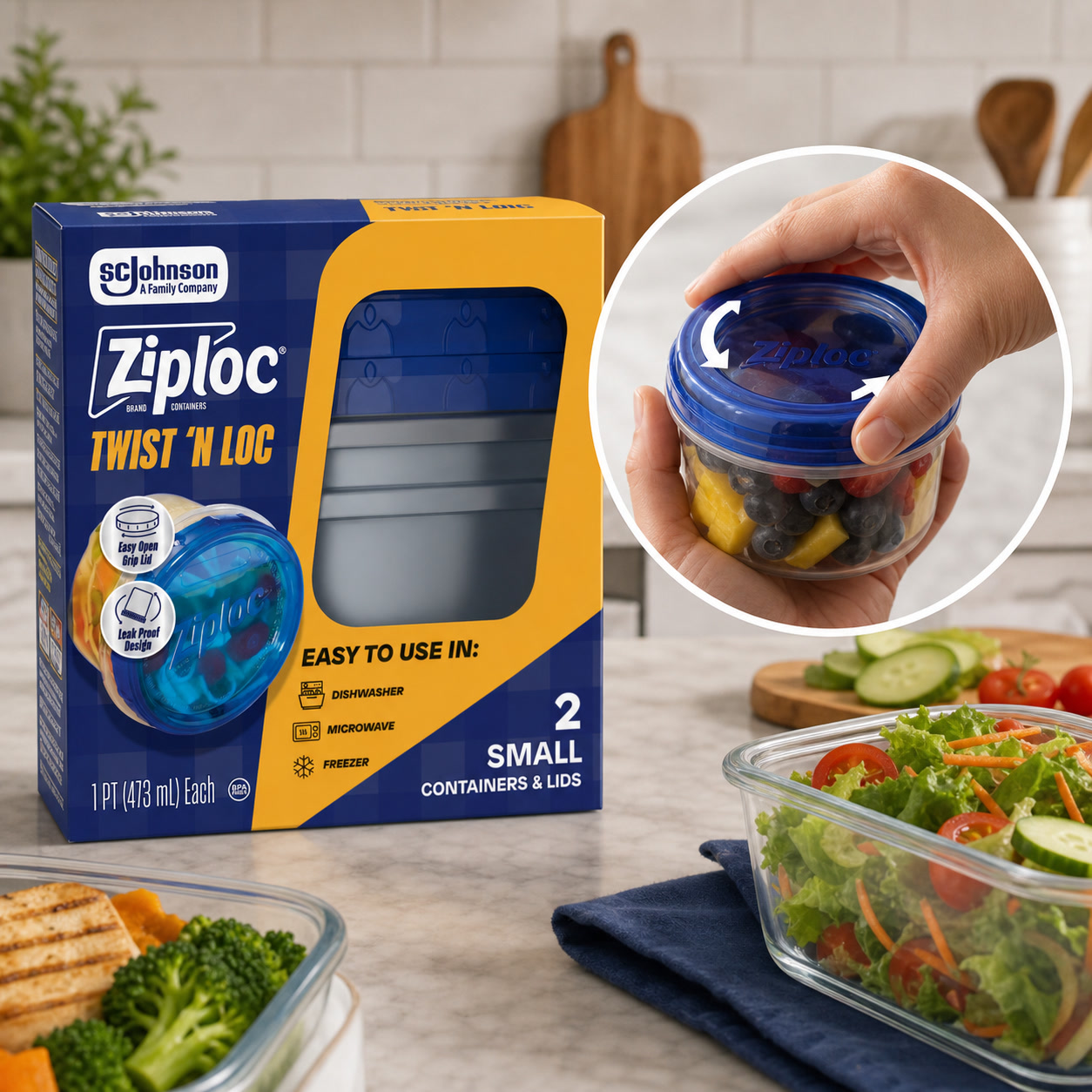 2ct Small Twist Lock Food Stor - Food Storage Bowls review and price