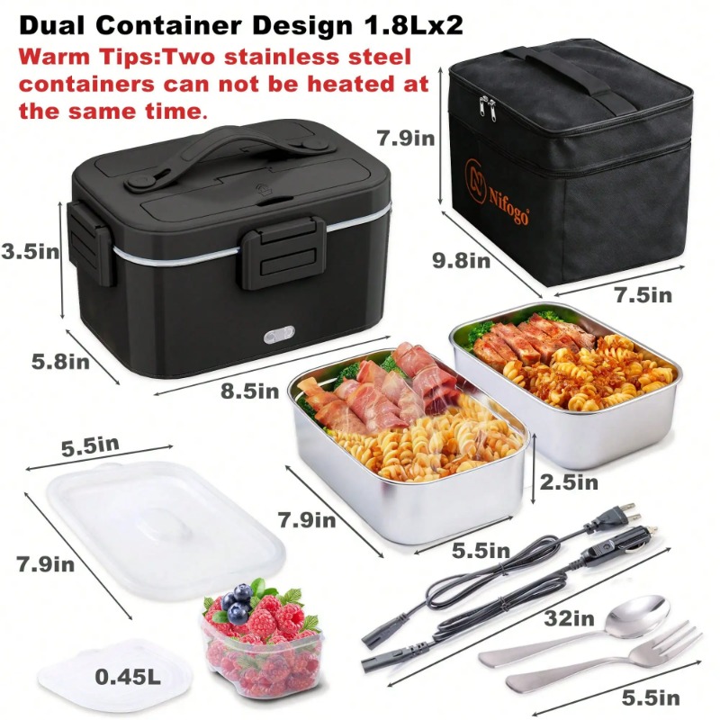 100W Electric Heated Lunch Box - Food Storage Unit review and price