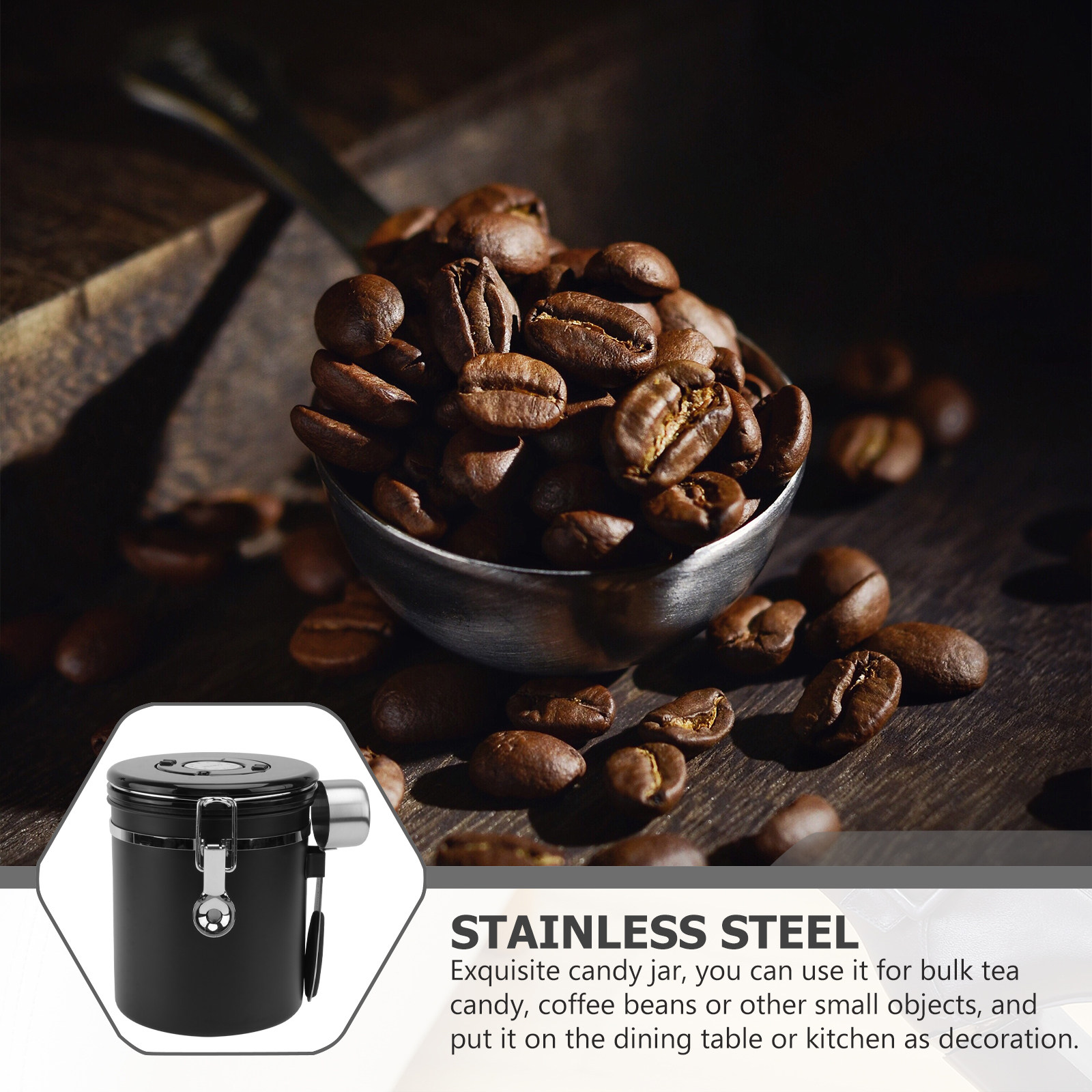 1Pcs Coffee Bean Sealed Jar St - Food Storage Jars review and price