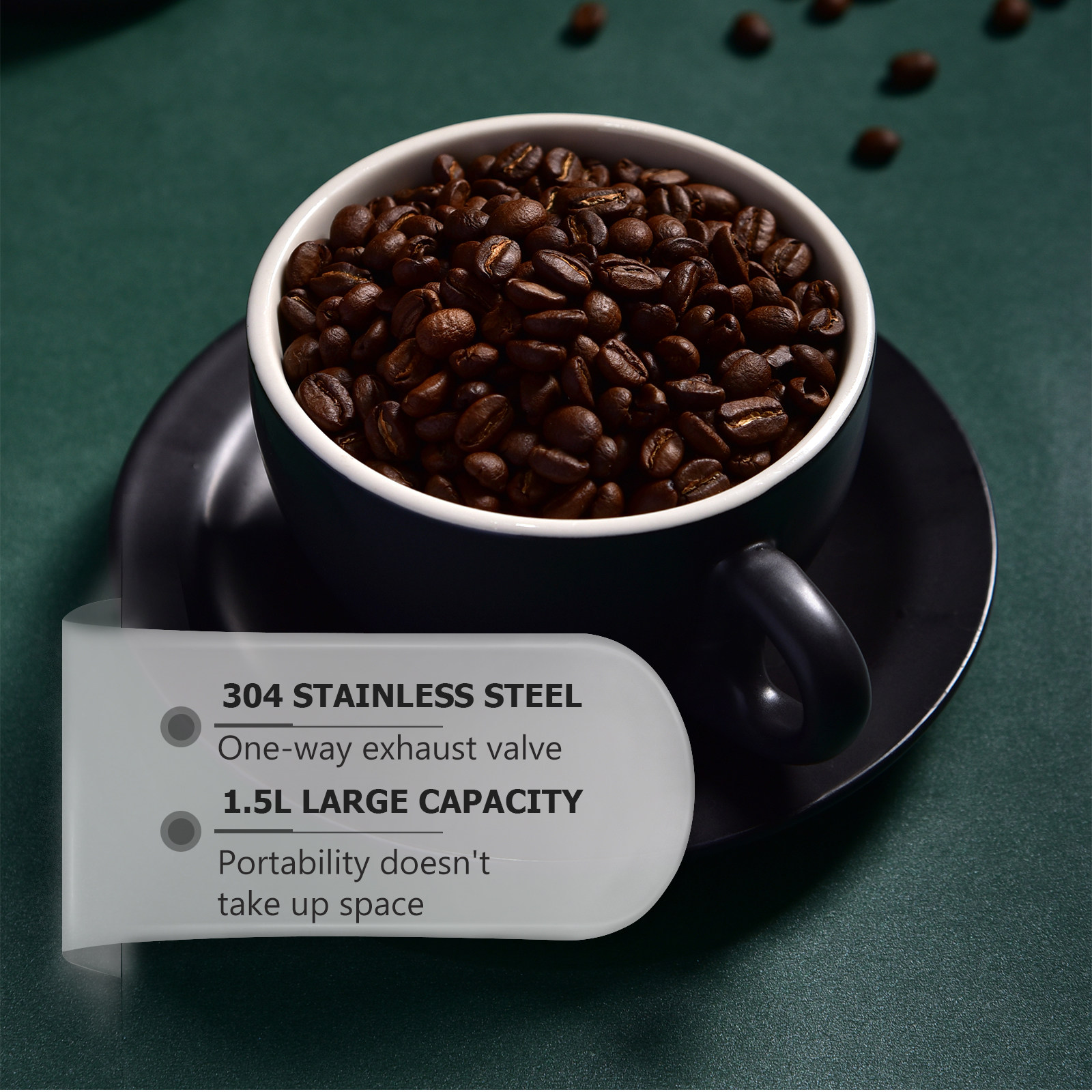 1Pcs Coffee Bean Sealed Jar St - Food Storage Jars review and price