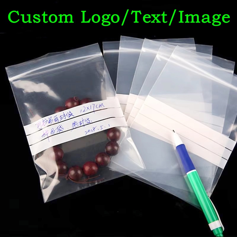 200PCS PE Clear Plastic Writin - Food Storage Zip Lock Bags review and price