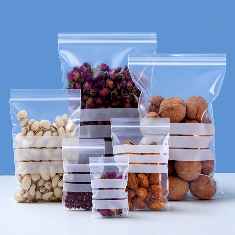 200PCS PE Clear Plastic Writin - Food Storage Zip Lock Bags review and price