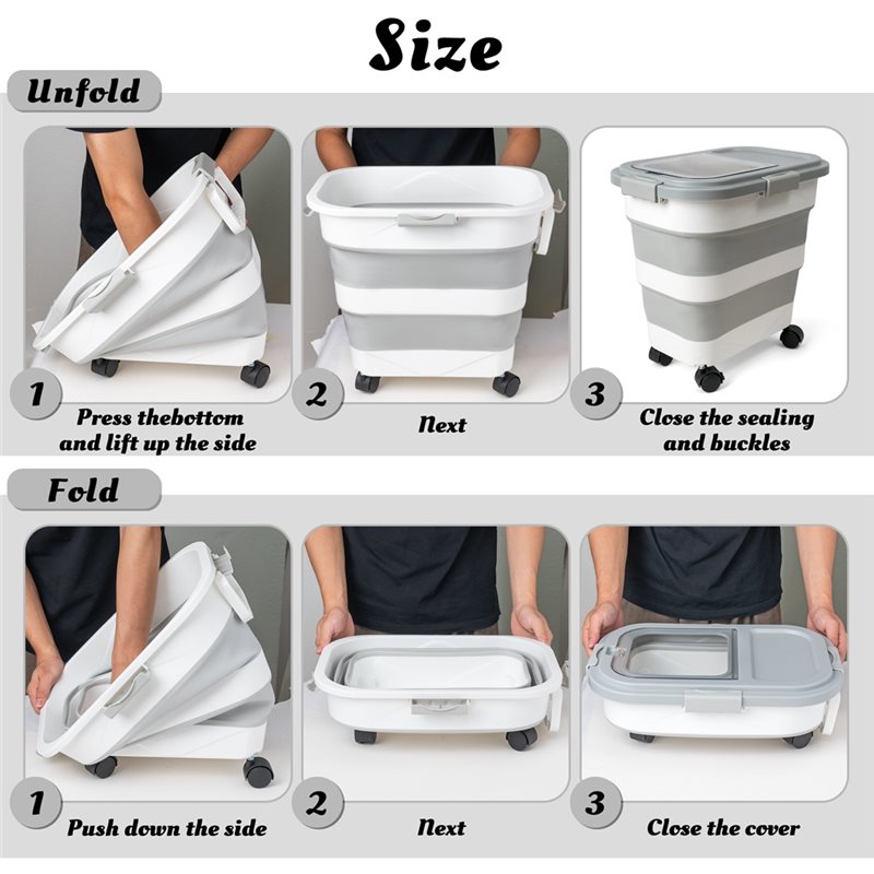A53Q-Food Storage Container 1P - Food Storage With Wheels review and price