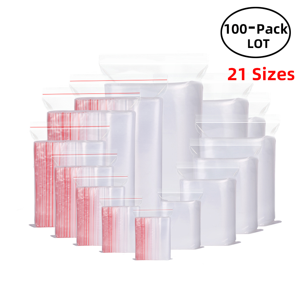 100PCS/Pack Resealable Zip Loc - Food Storage Zip Lock Bags review and price