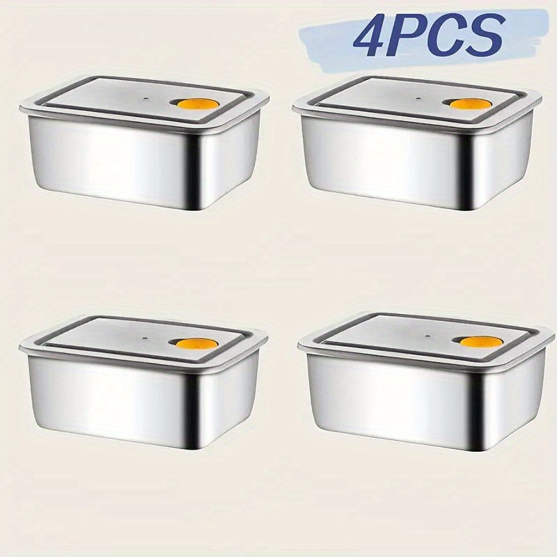 4pc Stainless Steel Food Stora - Food Storage Freezer review and price