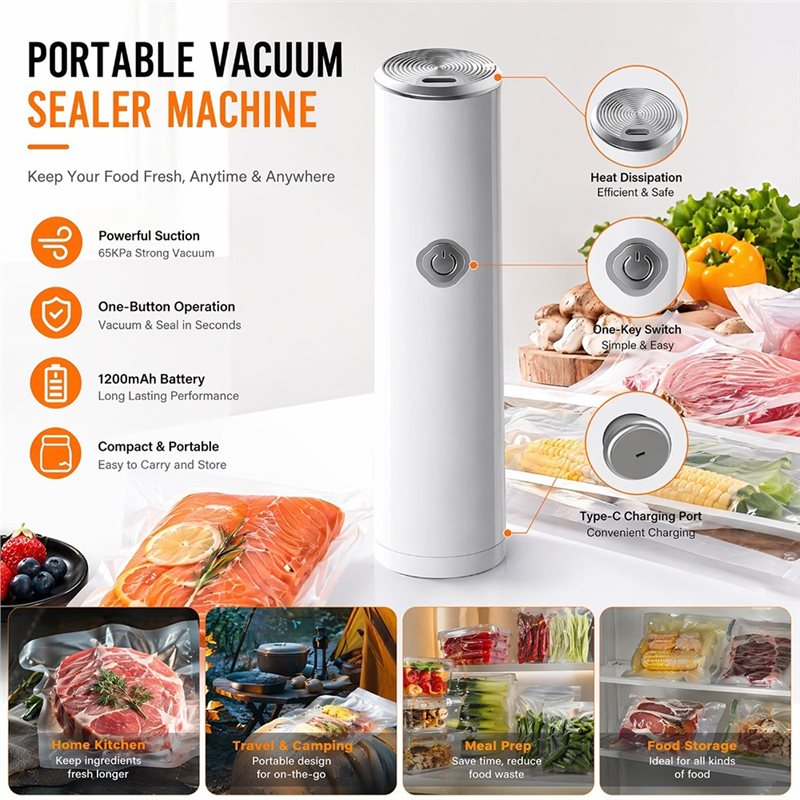 【618 SUMMER SALE】Portable Hand - Food Storage Vacuum Sealer Machine review and price
