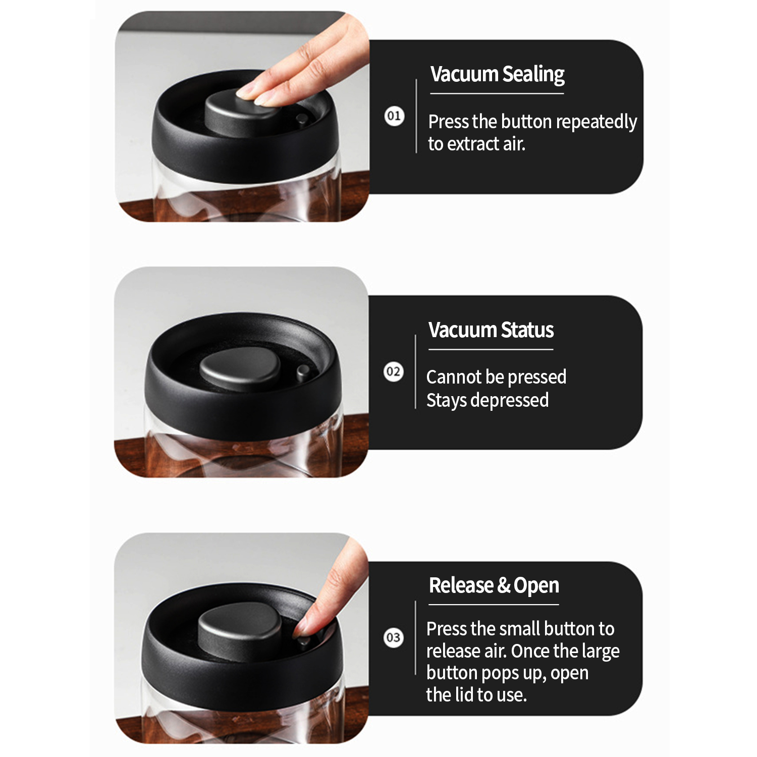 OANKR Vacuum Coffee Canister 5 - Food Storage Glass Jar review and price