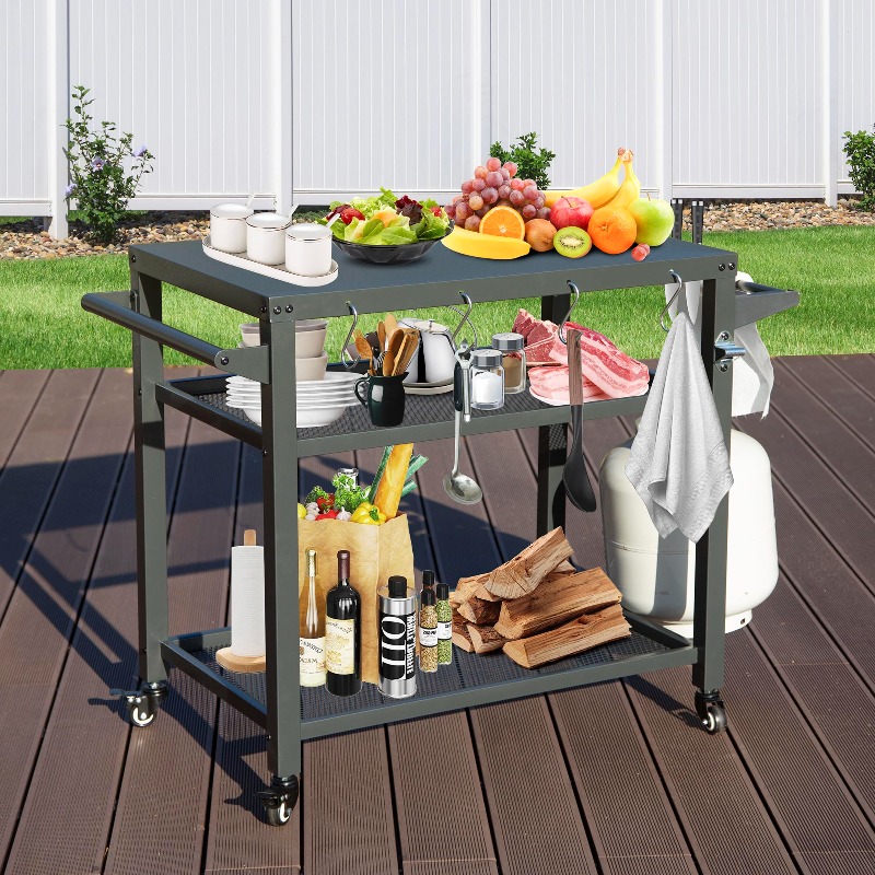 Removable Outdoor Kitchen BBQ  - Food Storage With Wheels review and price