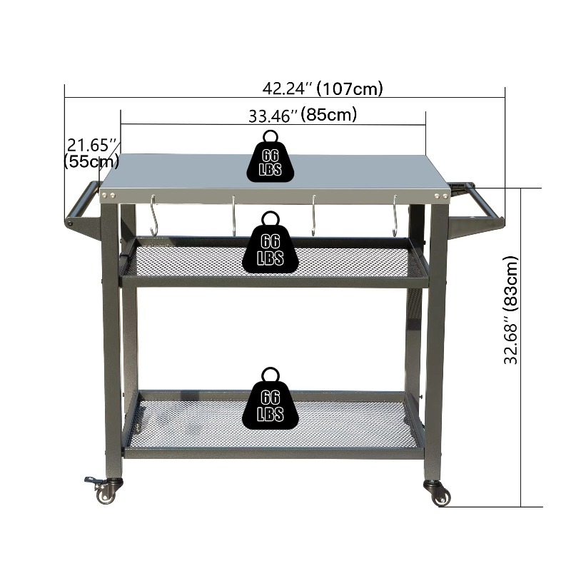 Removable Outdoor Kitchen BBQ  - Food Storage With Wheels review and price
