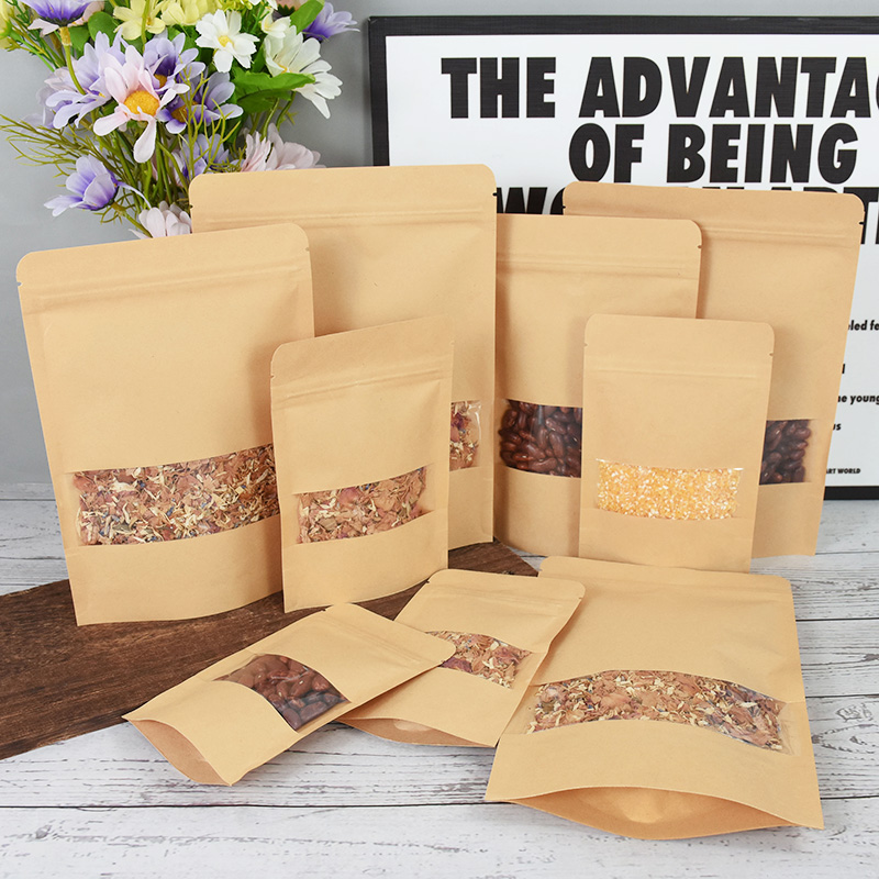 20/50pcs Kraft Paper Zip Lock  - Food Storage Zip Lock Bags review and price