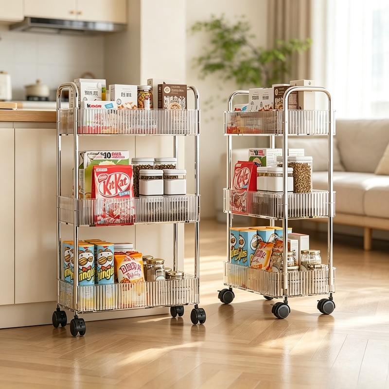 Multi-layer Rolling Cart with  - Food Storage With Wheels review and price