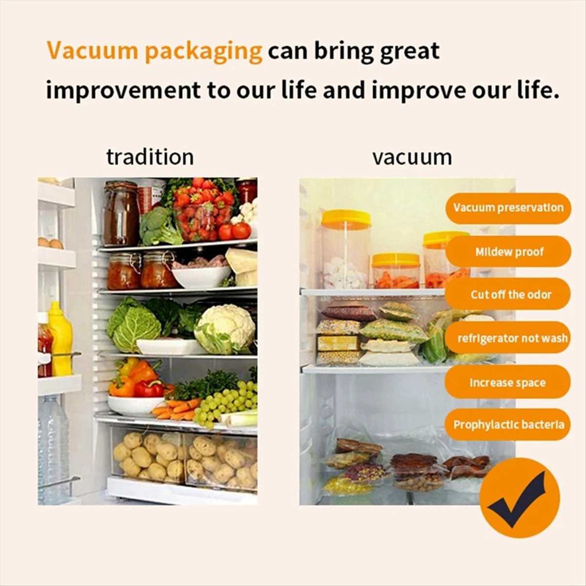 A75K 100Pcs Kitchen Vacuum Bag - Food Storage Vacuum Sealer Machine review and price
