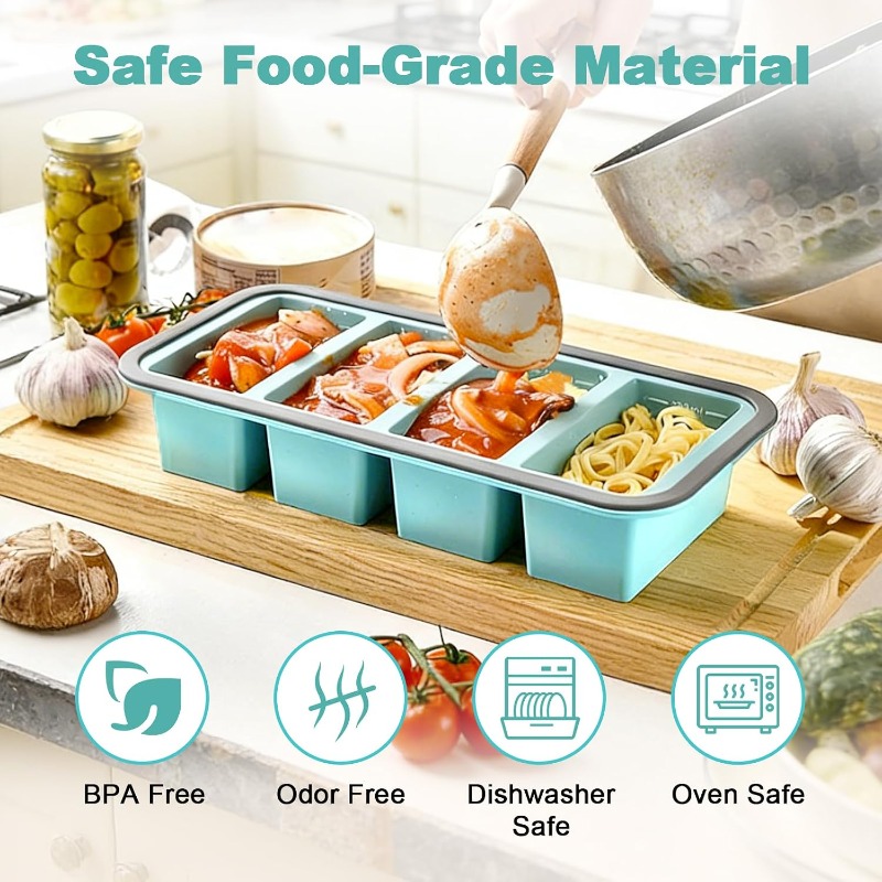 Silicone Freezer Molds with Li - Food Storage Meal Prep review and price