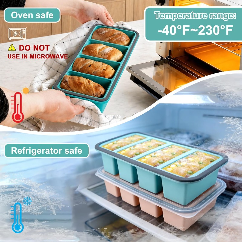 Silicone Freezer Molds with Li - Food Storage Meal Prep review and price
