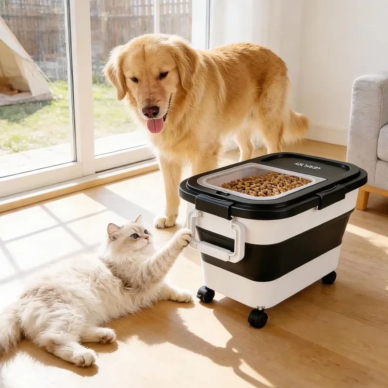 Dog Food Storage Container 20- - Food Storage With Wheels review and price
