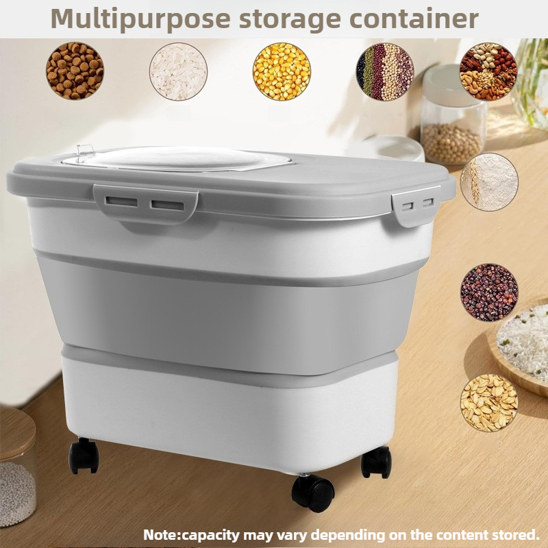 Large Dog Food Container Folda - Food Storage With Wheels review and price