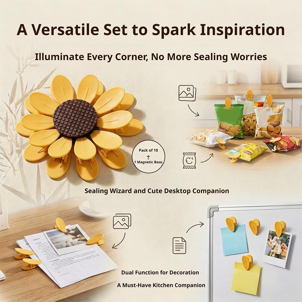 10Pcs Cute Sunflower Magnetic  - Food Storage Notes review and price